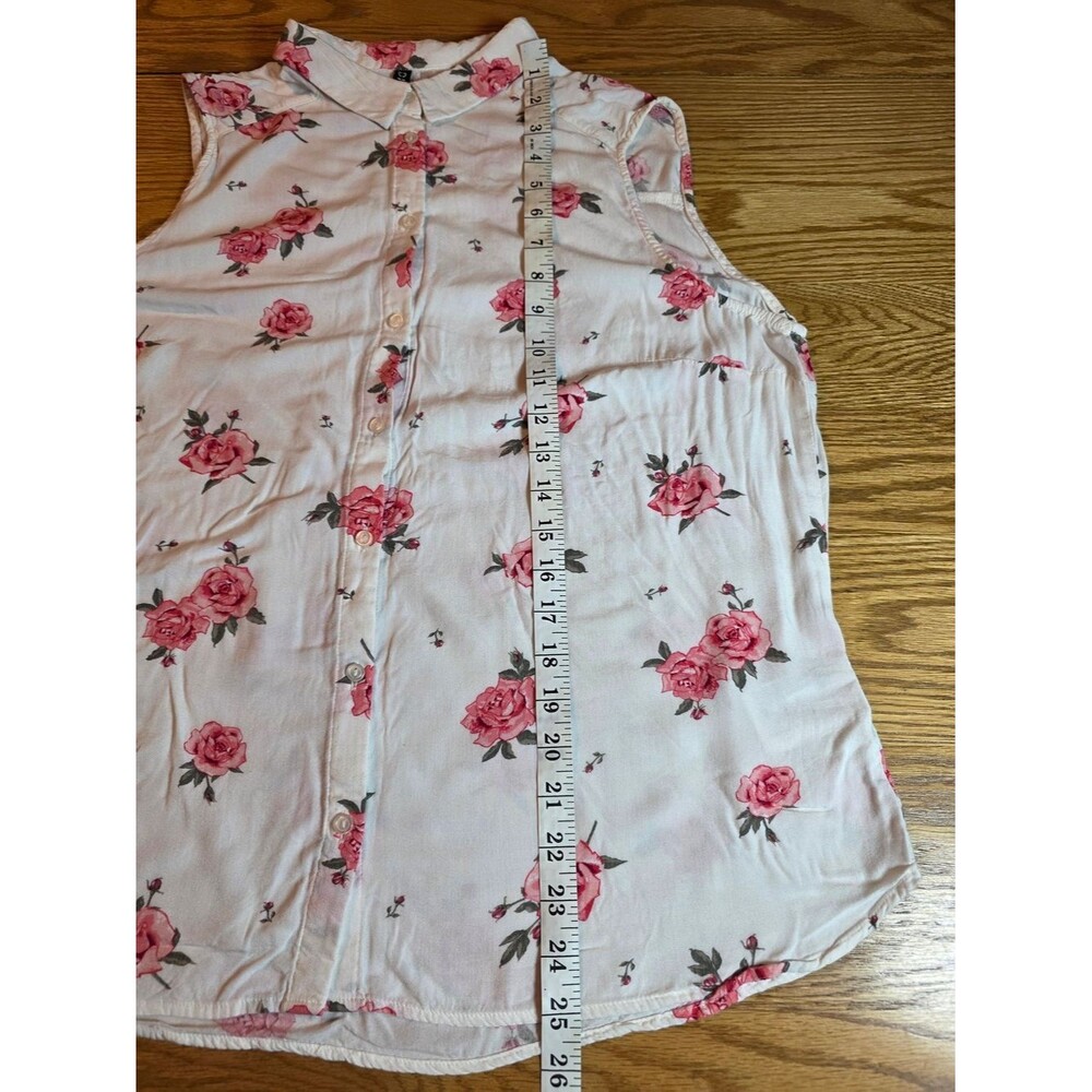 H&M Divided Floral Sleeveless Button Down Blouse Size 12 - Picture 5 of 5